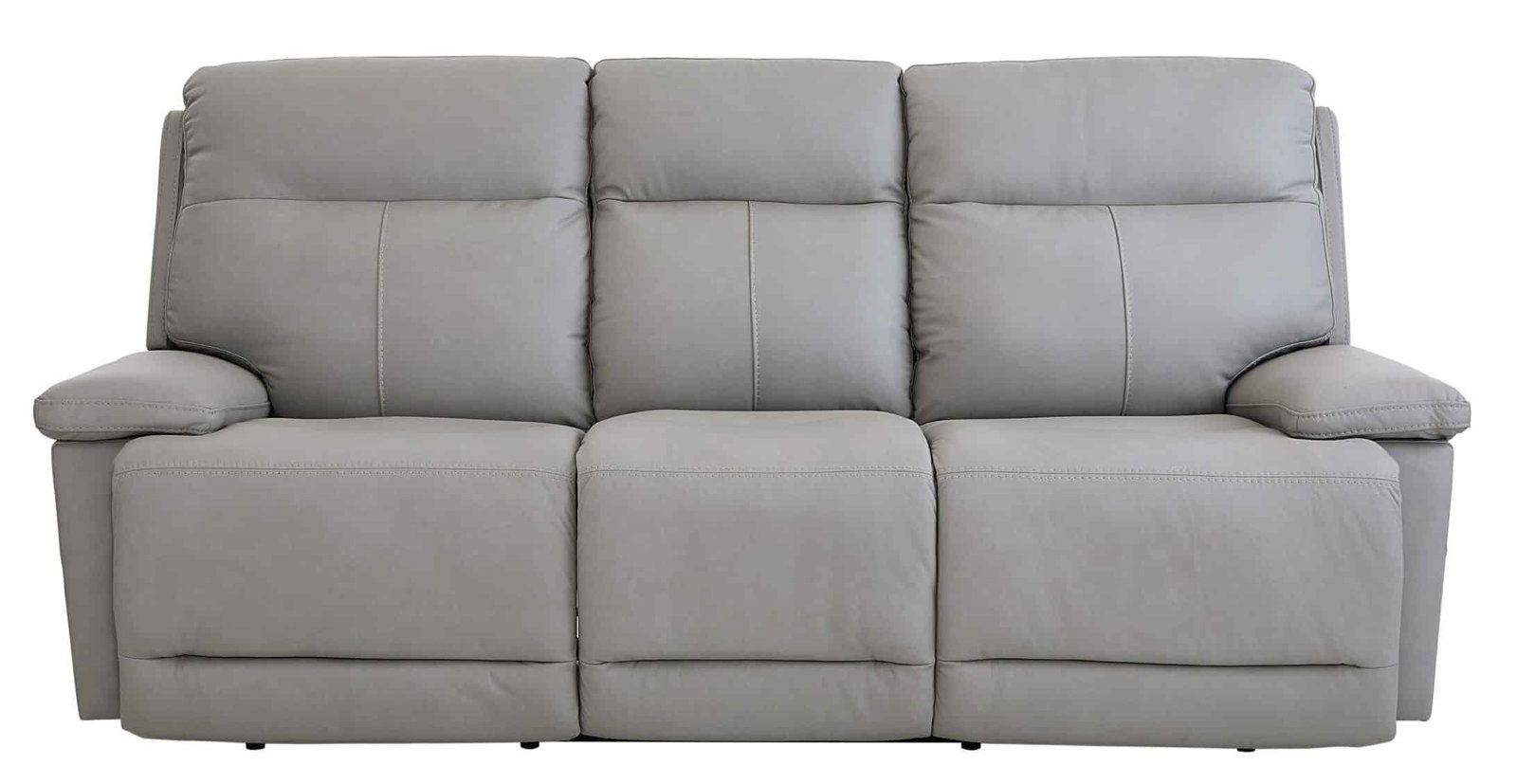 Bassett Club Level 3733-P62G Fletcher Power Motion Sofa Gray Leather