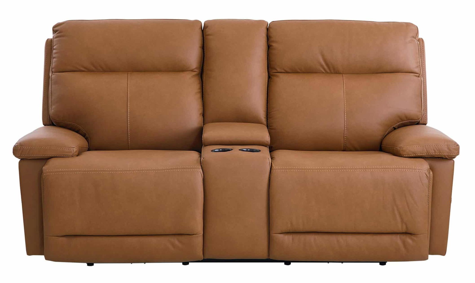 Bassett Club Level 3733-PC42A Fletcher Power Motion Loveseat Console Antelope Leather