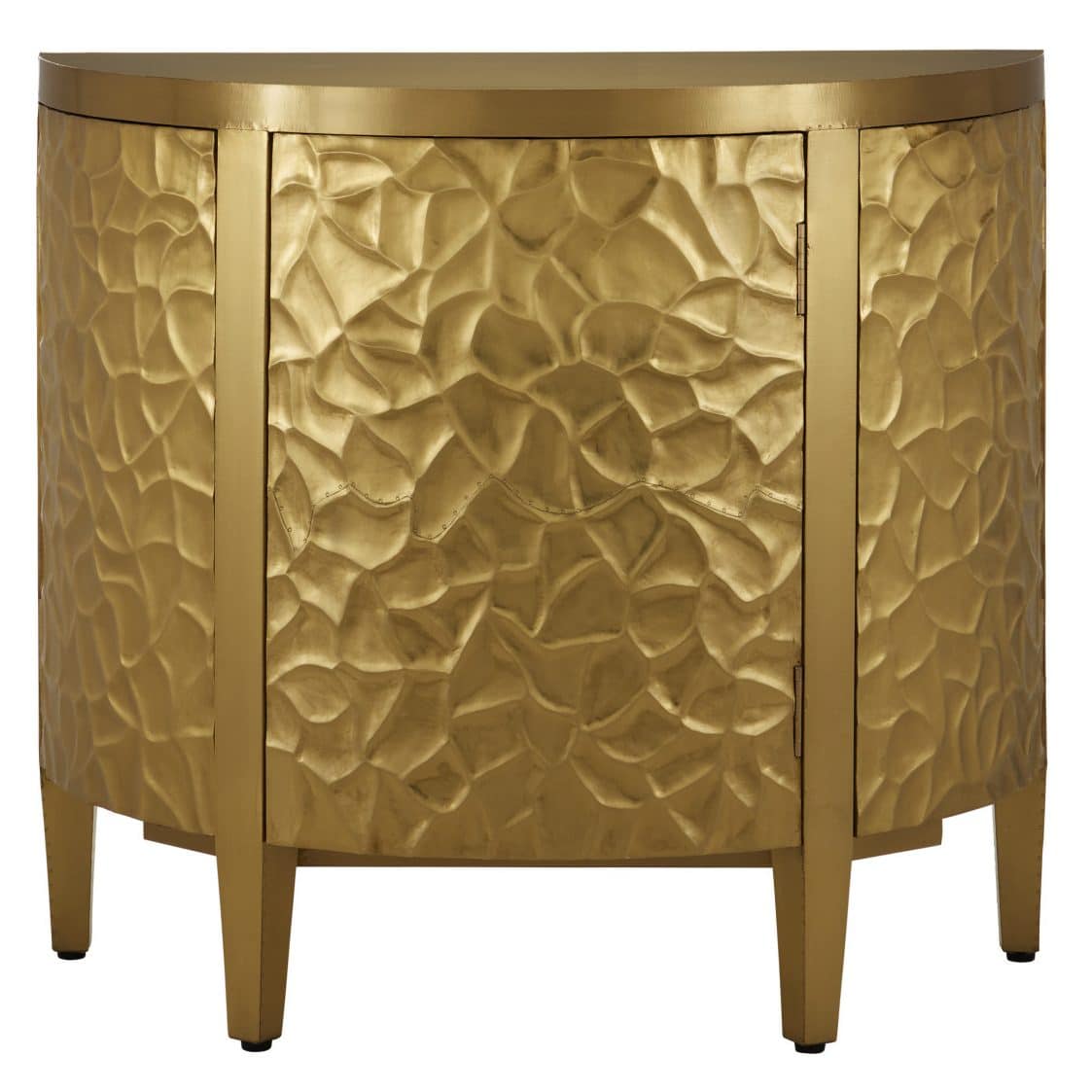 Currey and Company 3000-0244 Auden Brass Demi-Lune Cabinet