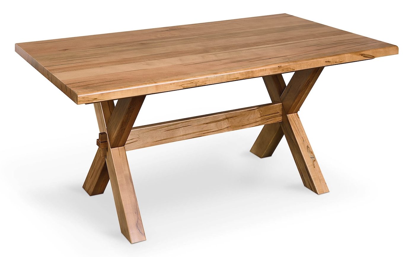 Bassett Furniture 4021-7242XEX Crossbuck Dining Table with Extendable Leaves