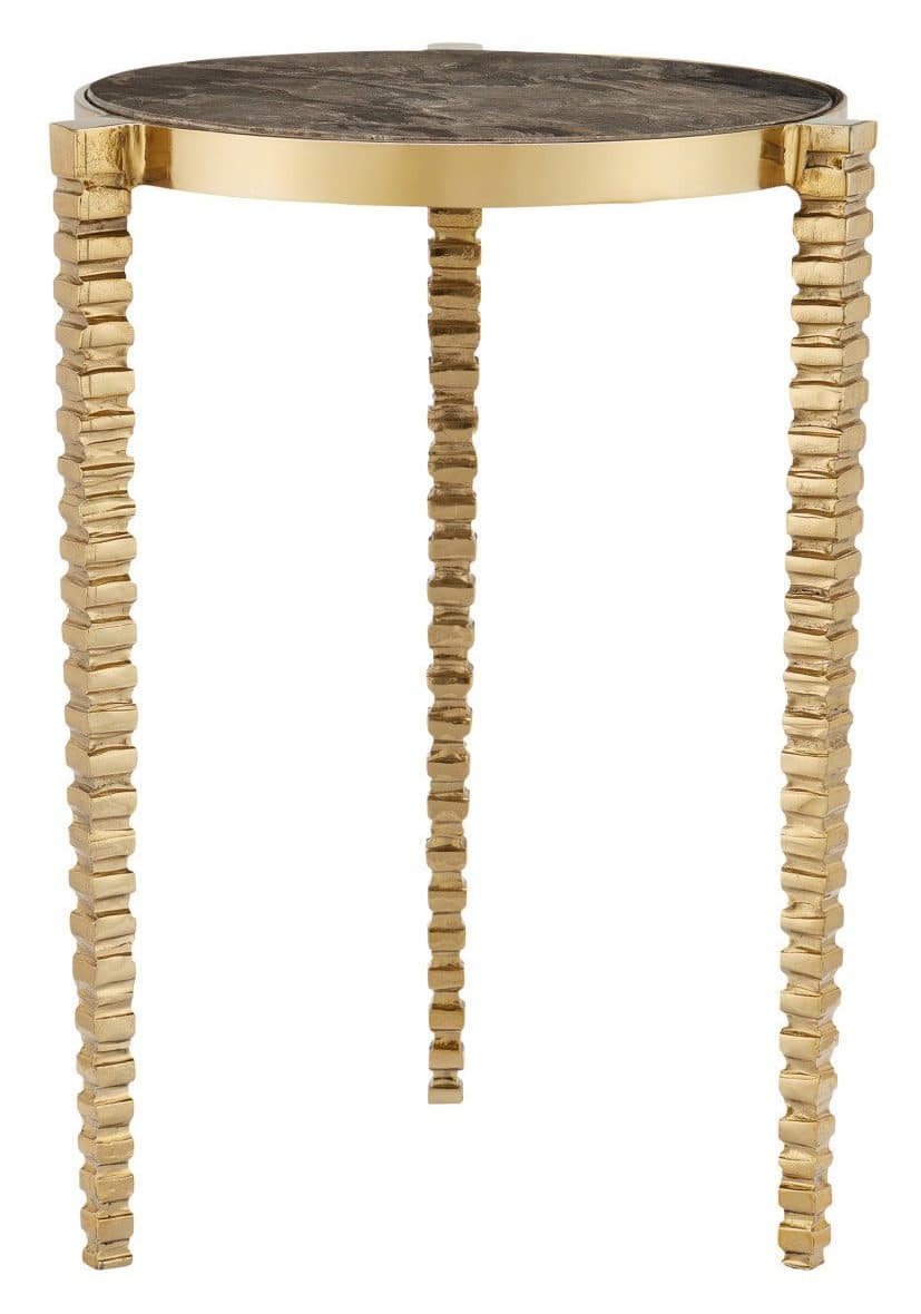 Currey and Company 4000-0180 Corrado Cappuccino Marble Accent Table