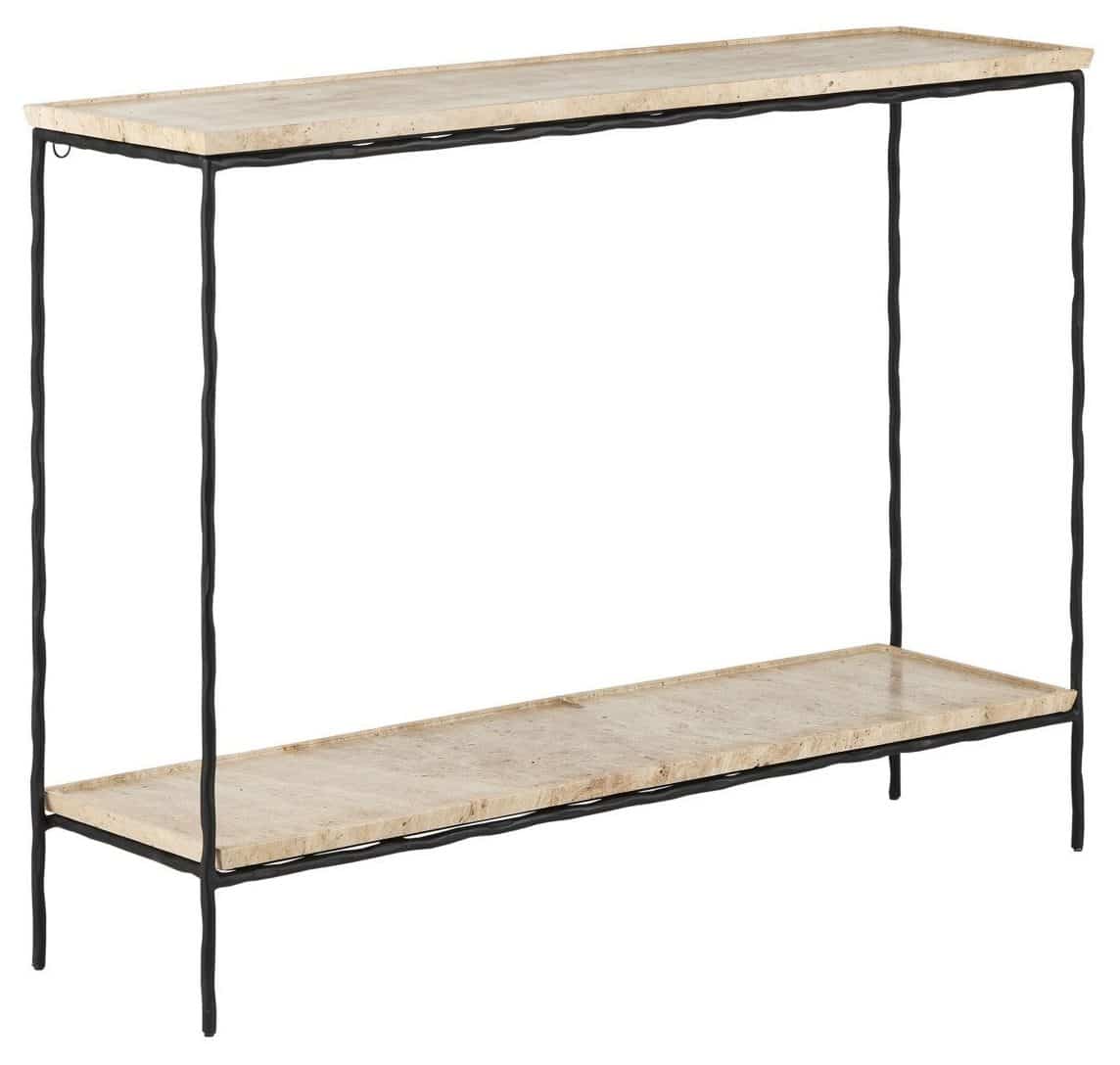 Currey and Company 4000-0137 Boyles Travertine Console Table