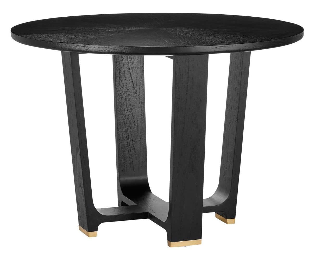 Currey and Company 3000-0260 Blake Black Dining Table