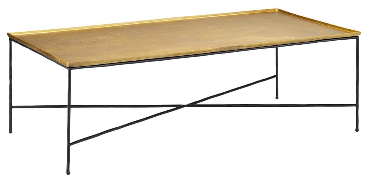 Currey and Company 4000-0152 Boyles Brass Cocktail Table