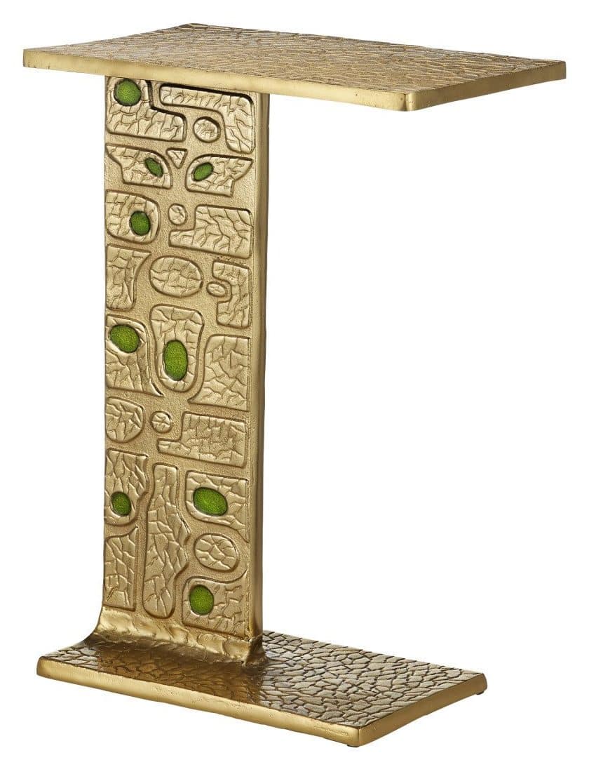 Currey and Company 4000-0197 Beau Monde Gold & Green C Table