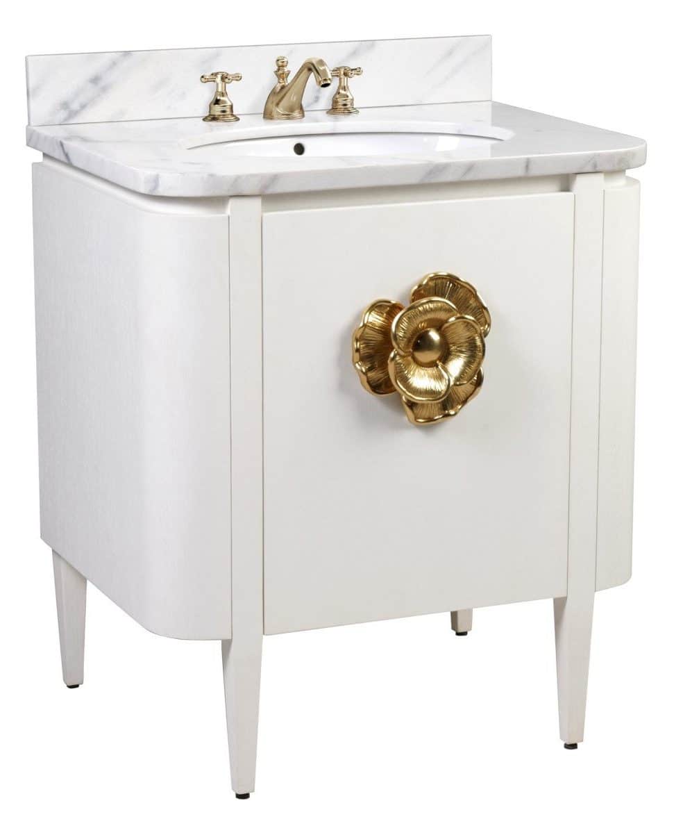 Currey and Company 3800-0004 Briallen 30 inch White Vanity with Oval Undermount Sink