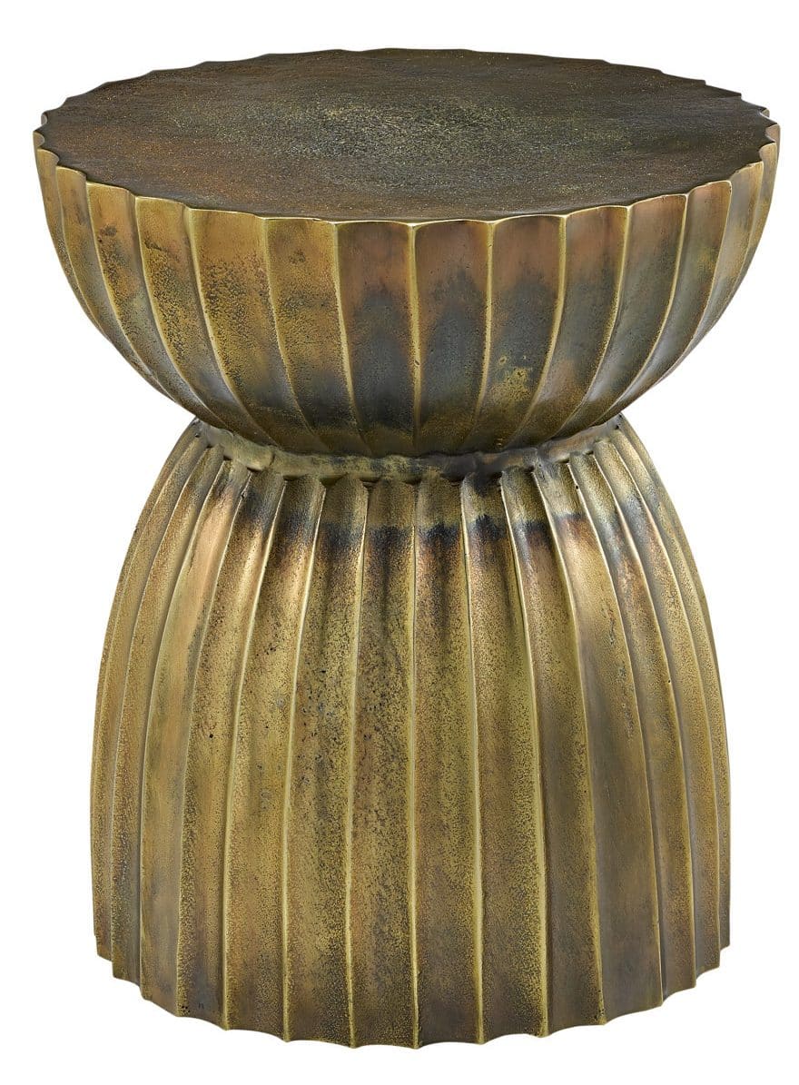 Currey and Company 4000-0075 Rasi Antique Brass Accent Table