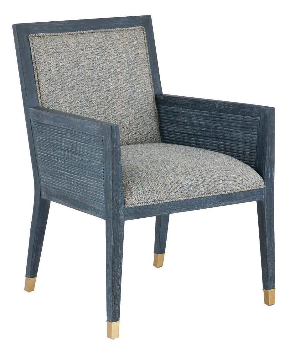 Currey and Company 7000-0852 Santos Vintage Navy Armchair Barrett Dusk Currey and Company 7000-0852 Santos Vintage Navy Armchair Barrett Dusk