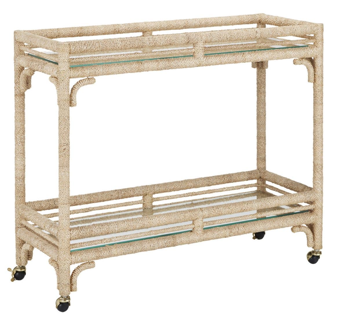 Currey and Company 3000-0218 Olisa Rope Bar Cart