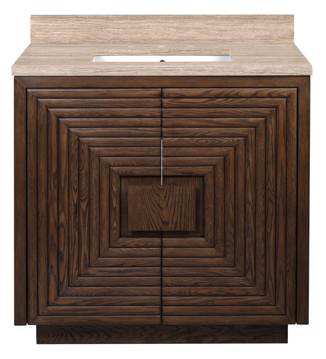 Currey and Company 3800-0011 Morombe 36 inch Cocoa Vanity with Rectangular Undermount Sink