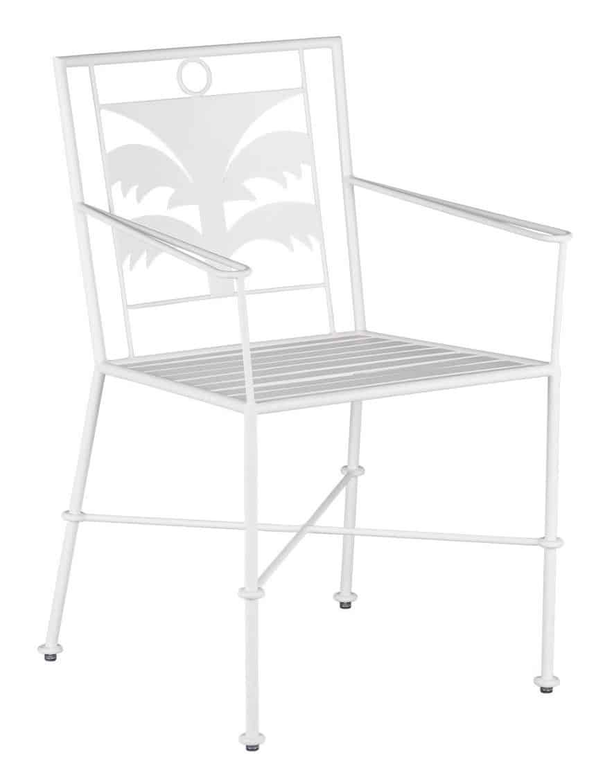 Currey and Company 4000-0165 Las Palmas White Armchair