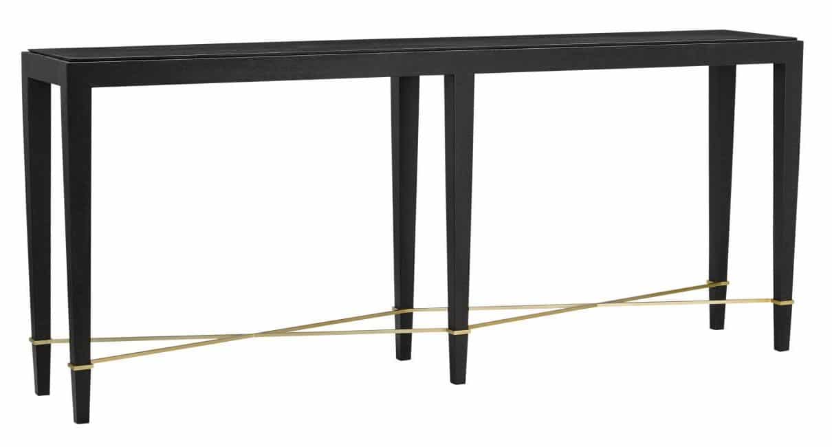 Currey and Company 3000-0097 Verona Black Console Table