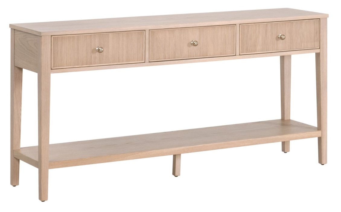 Essentials For Living 5268.NAT-OAK Highland 3 Drawer Console Table