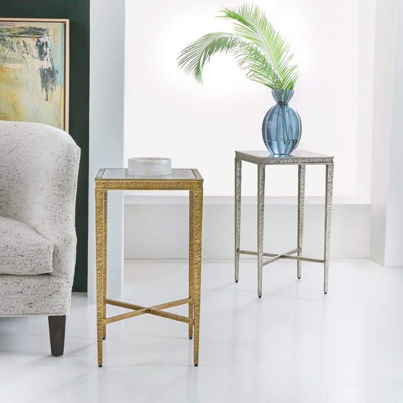 Modern History MH1204F04 Texture Square Spot Table Antique Aluminum