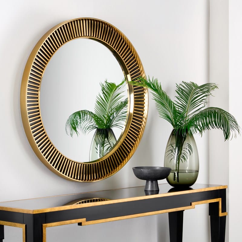 Modern History MH1223F01 Tuxedo Round Mirror