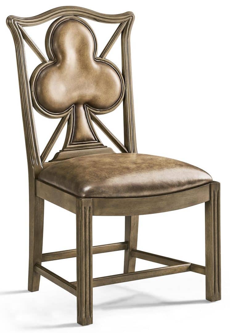 Jonathan Charles 493360-SC-MBL-L041 Playing Card Club Side Chair