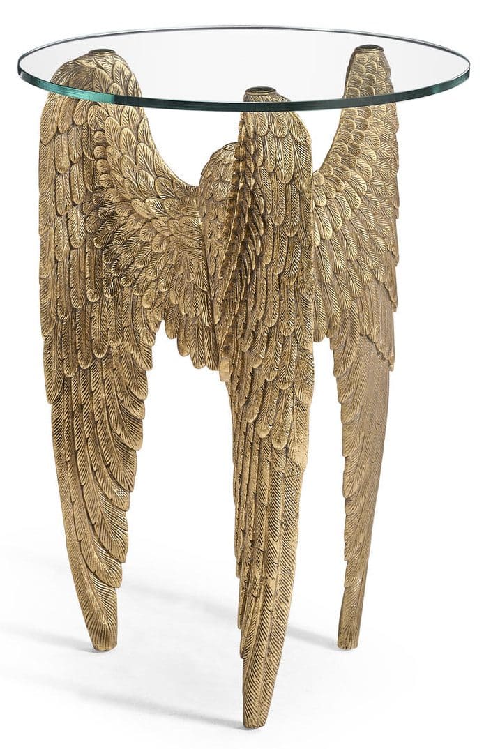 Jonathan Charles 494982-DGW Three Winged End Table