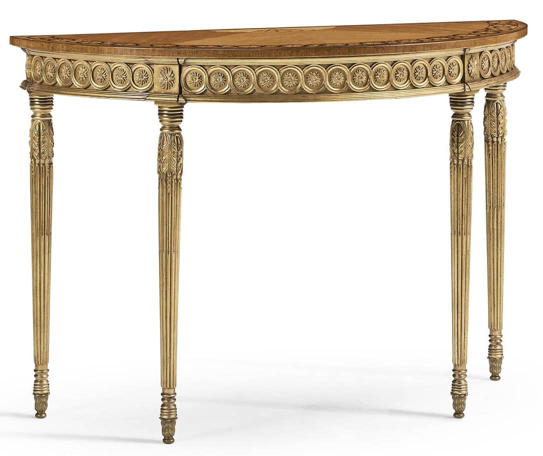Jonathan Charles 493226-DGW Gilded Demilune Console