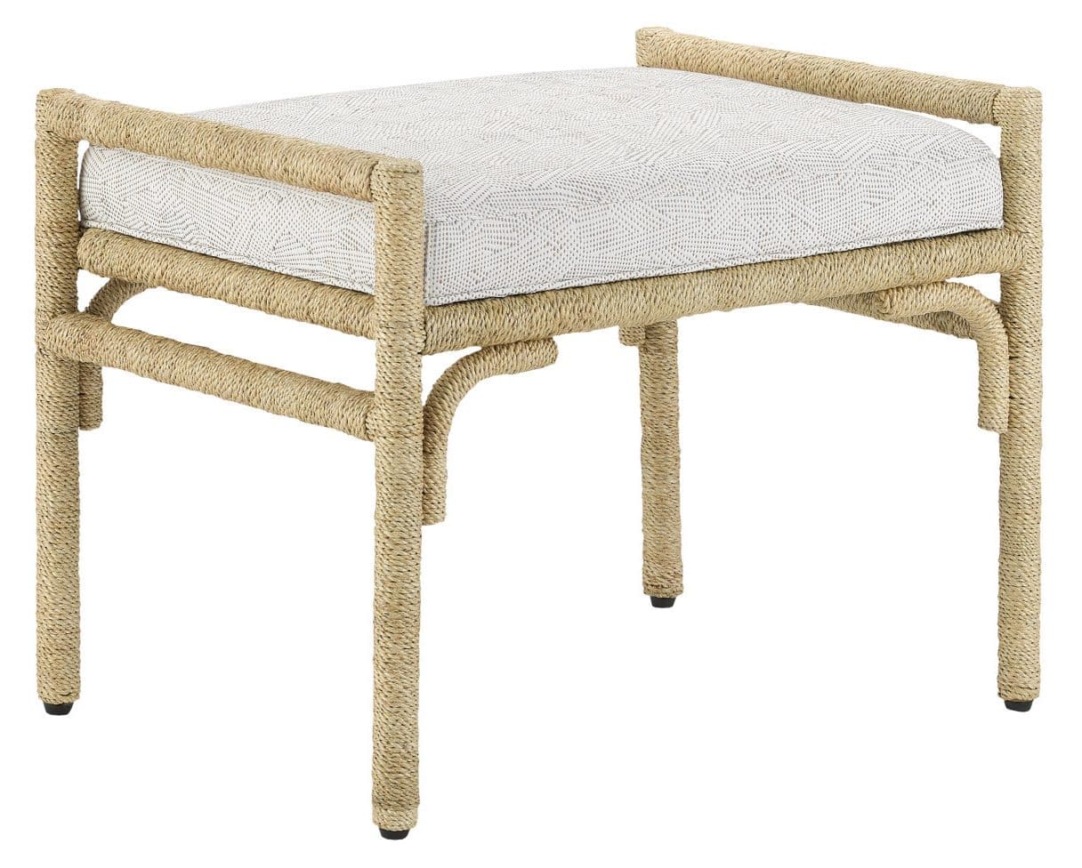Currey and Company 7000-1162 Olisa Natural Ottoman Rowann Pearl