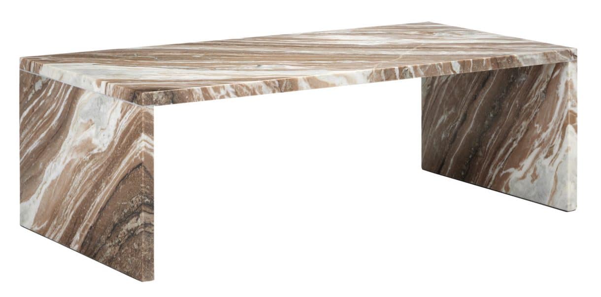 Currey and Company 3000-0232 Ryan Brown Marble Cocktail Table