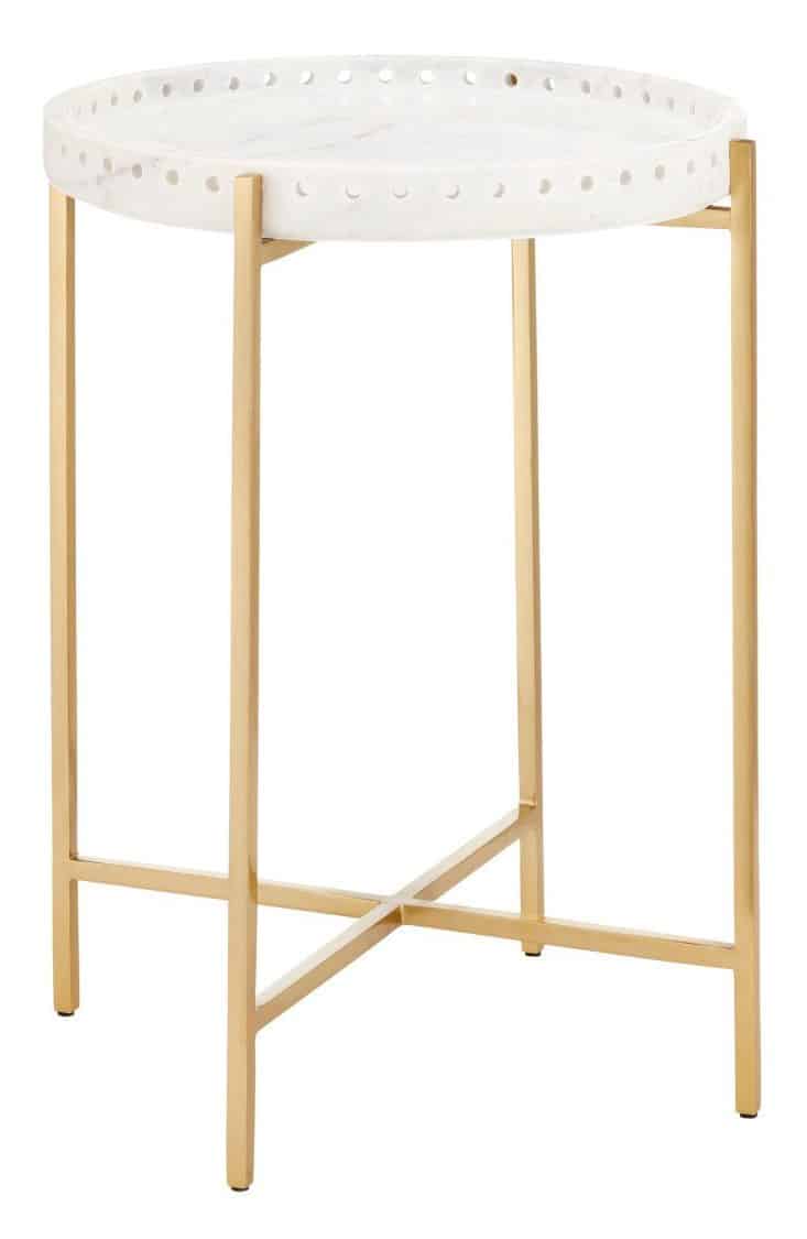 Currey and Company 4000-0146 Freya Marble Accent Table Currey and Company 4000-0146 Freya Marble Accent Table