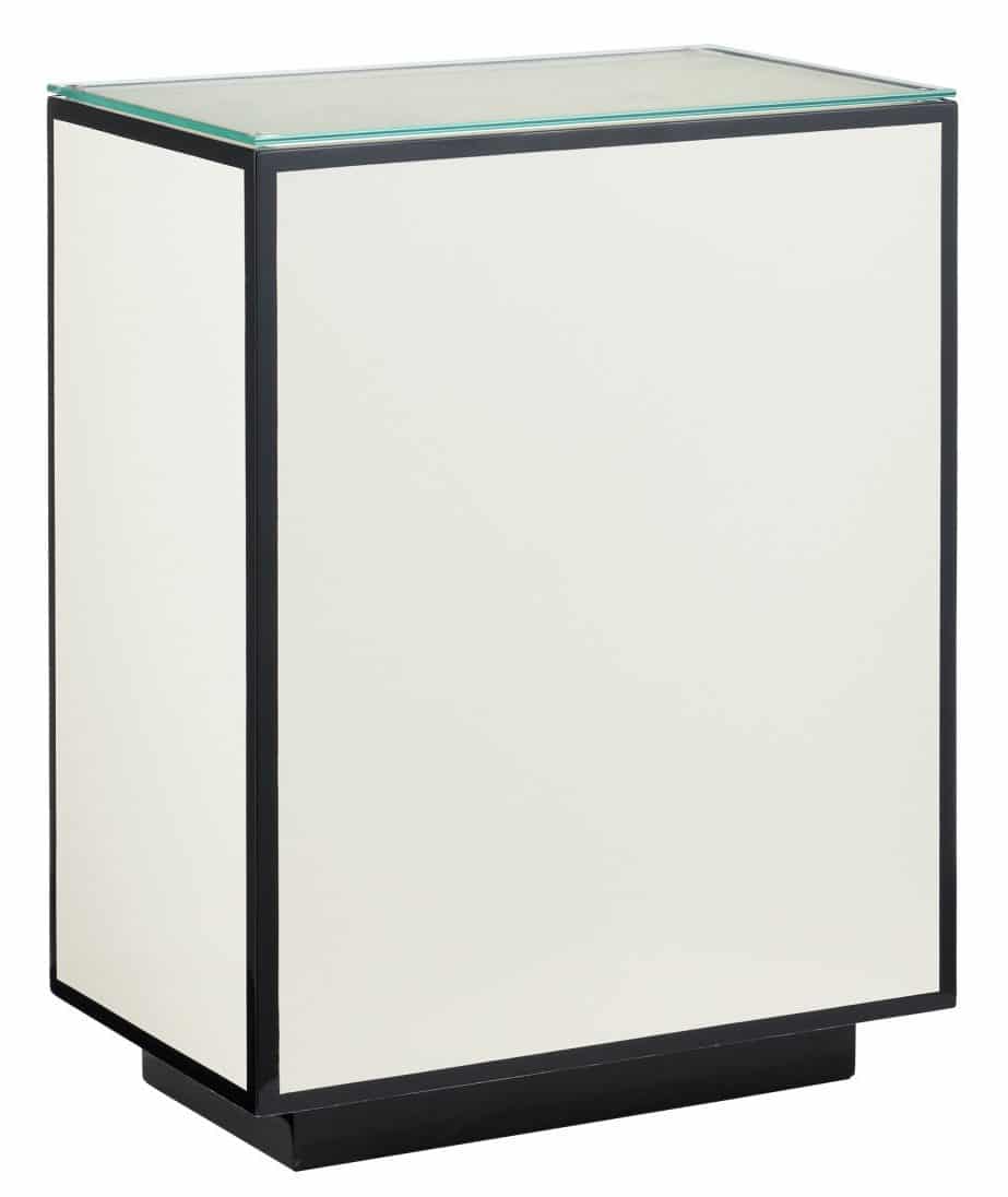 Currey and Company 3000-0313 Ivory Lacquer Side Table