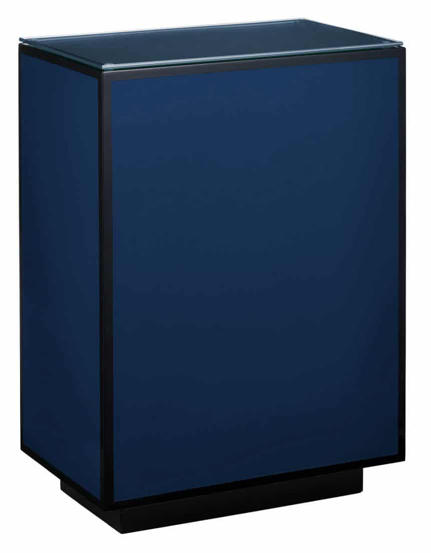 Currey and Company 3000-0314 Navy Lacquer Side Table