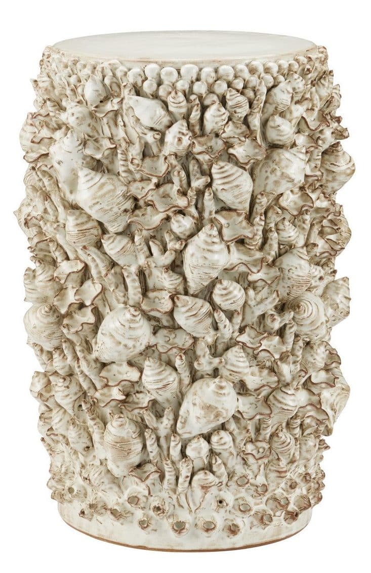 Currey and Company 3000-0311 Corfu Ivory Accent Table