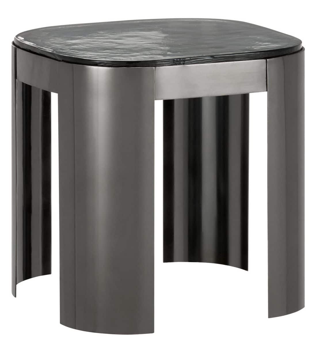 Currey and Company 4000-0160 Sev Graphite Accent Table