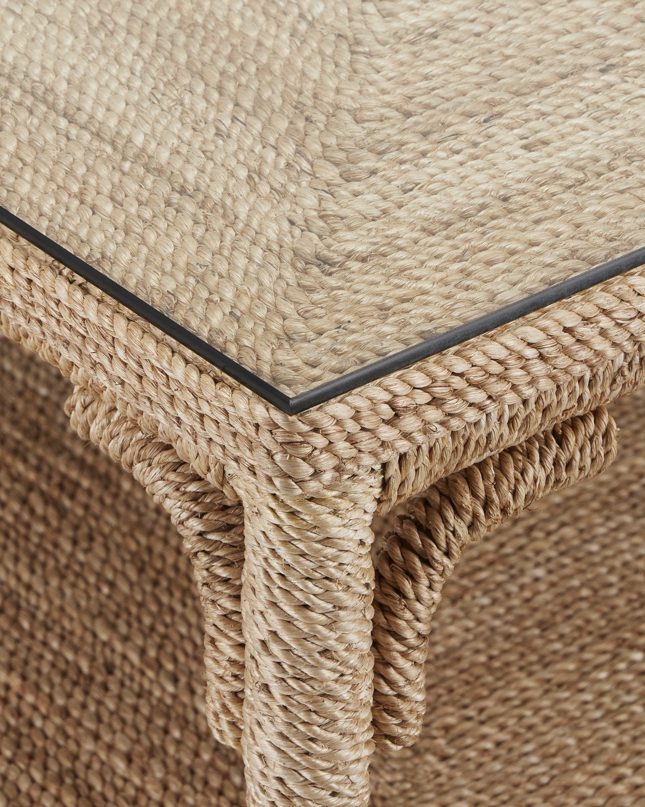 Currey and Company 3000-0219 Olisa Rope Cocktail Table Currey and Company 3000-0219 Olisa Rope Cocktail Table