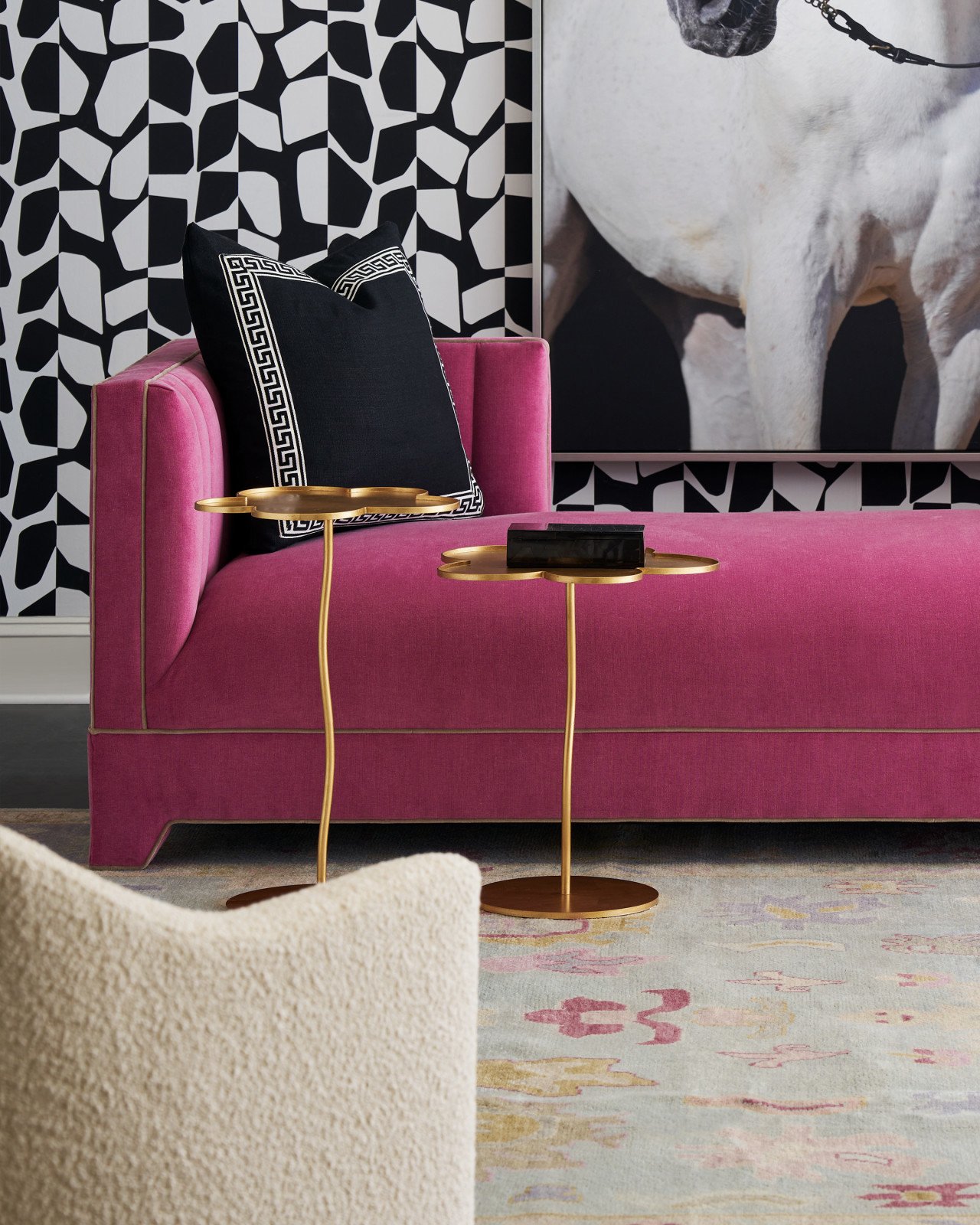 Currey and Company 4000-0068 Fleur Large Gold Accent Table Currey and Company 4000-0068 Fleur Large Gold Accent Table