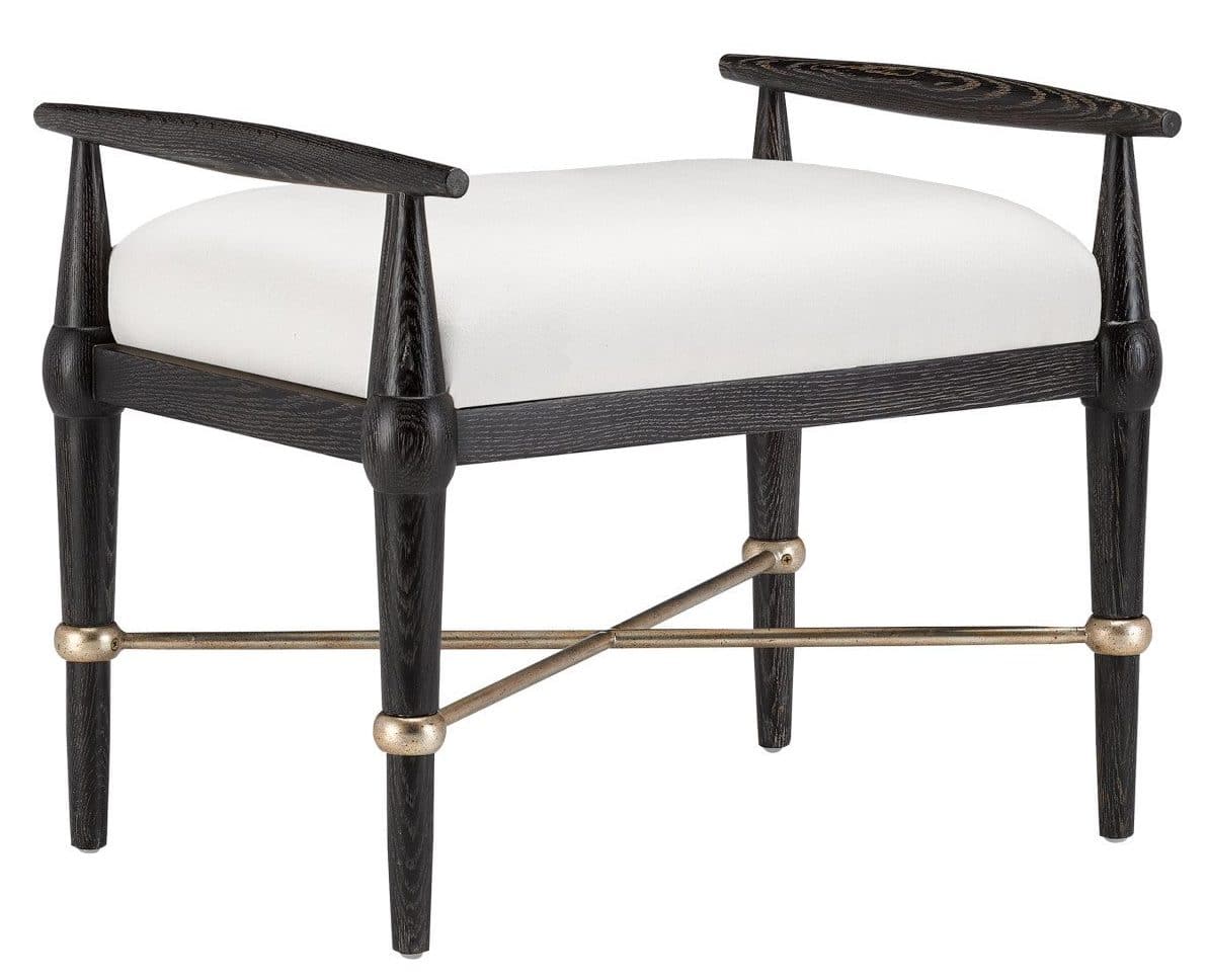 Currey and Company 7000-0061 Perrin Black Ottoman Muslin