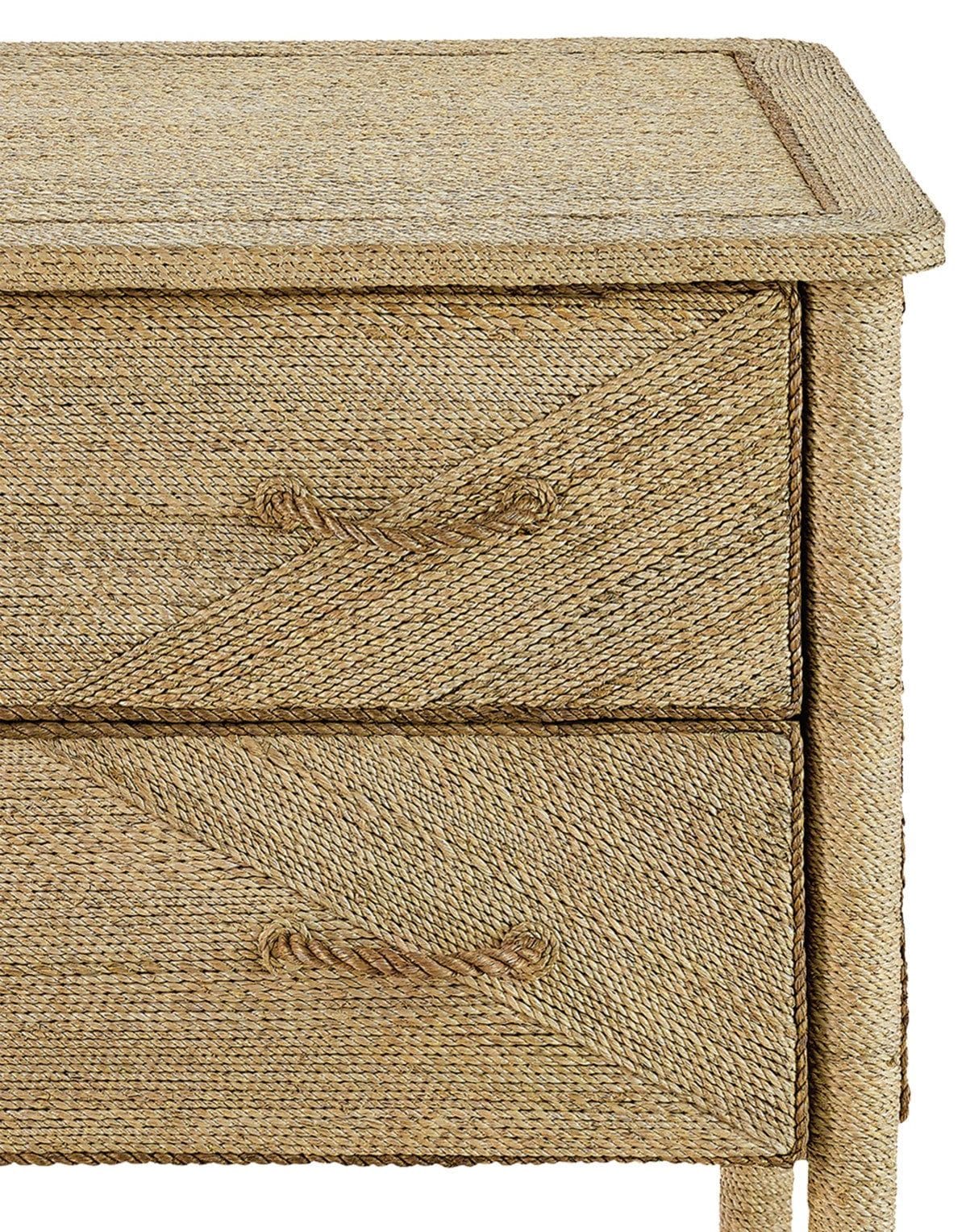 Currey and Company 3000-0011 Kaipo Rope Two-Drawer Chest Currey and Company 3000-0011 Kaipo Rope Two-Drawer Chest