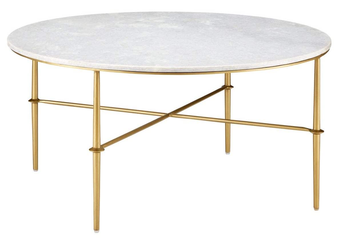 Currey and Company 4000-0145 Kira Marble Cocktail Table