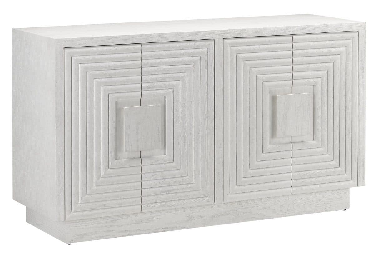 Currey and Company 3000-0151 Morombe White Cabinet