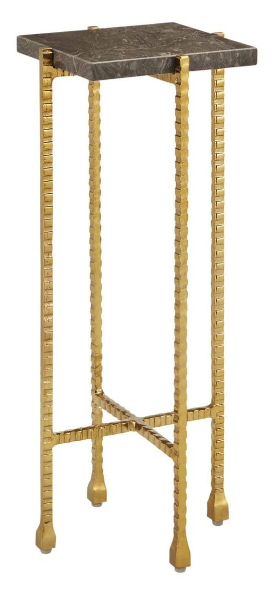 Currey and Company 4000-0171 Flying Marble Gold Drinks Table