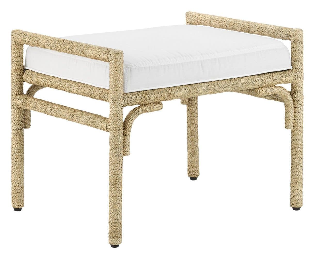 Currey and Company 7000-1161 Olisa Natural Ottoman Muslin