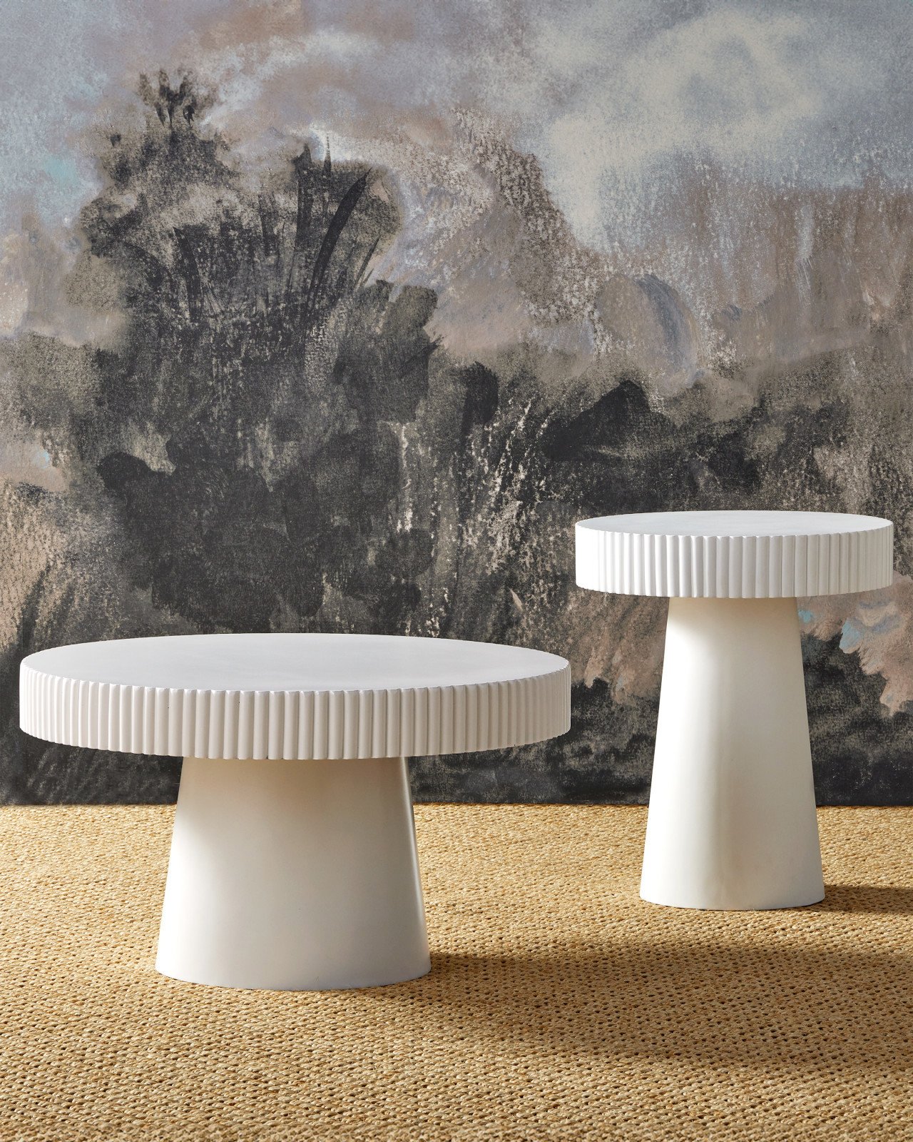 Currey and Company 2000-0043 Harlow White Concrete Accent Table Currey and Company 2000-0043 Harlow White Concrete Accent Table