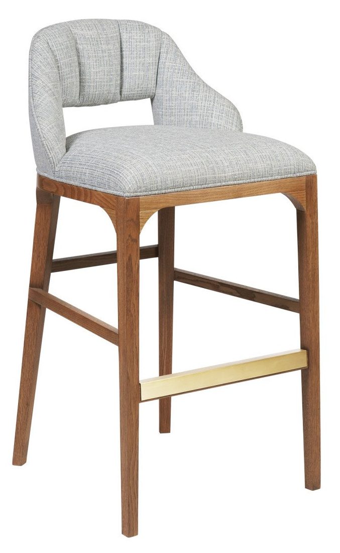 Currey and Company 7000-0832 Inga Bar Stool Greenlight Powder