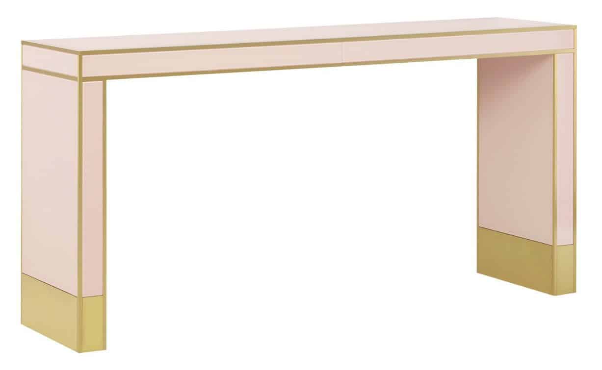 Currey and Company 3000-0210 Arden Pink Console Table