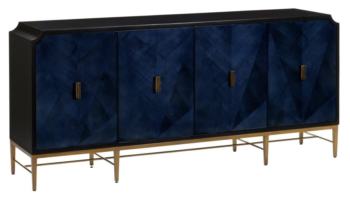 Currey and Company 3000-0247 Kallista Blue Credenza