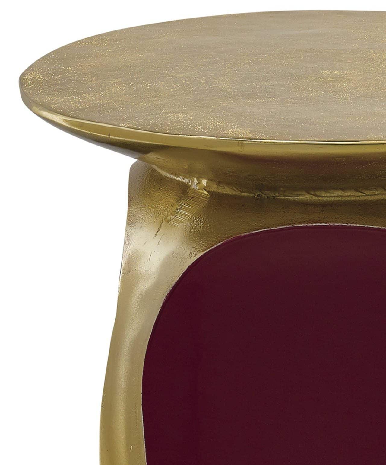Currey and Company 4000-0057 Malmo Red & Gold Accent Table Currey and Company 4000-0057 Malmo Red & Gold Accent Table