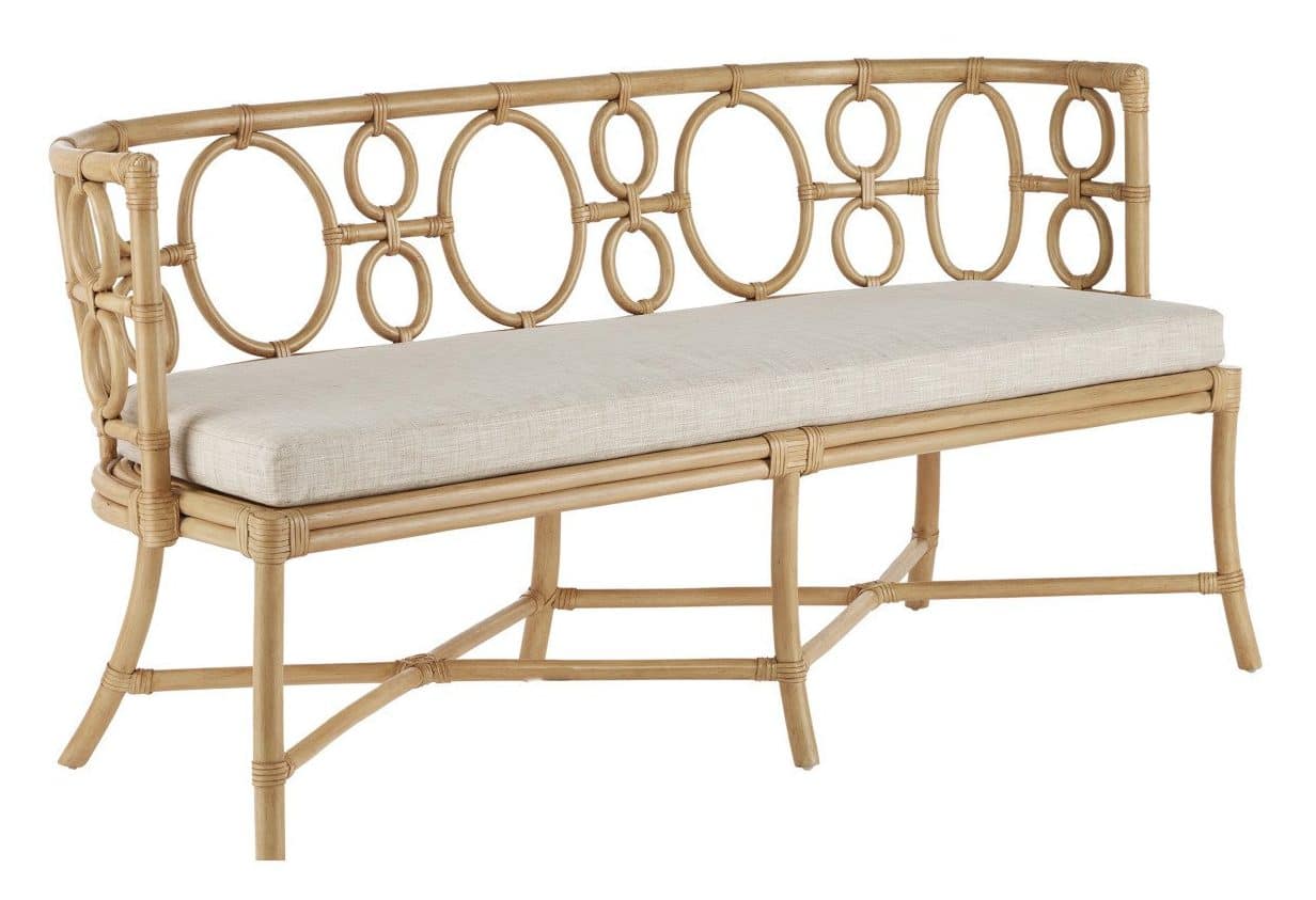 Currey and Company 7000-0592 Tegal Natural Bench Finn Natural