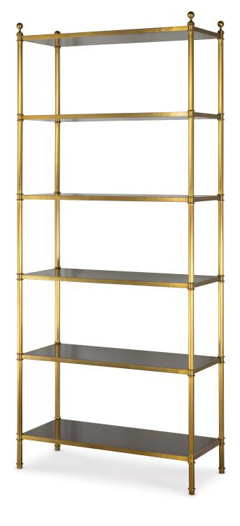 Highland House HH26-176-AS Harcourt Etagere with Walnut Shelves