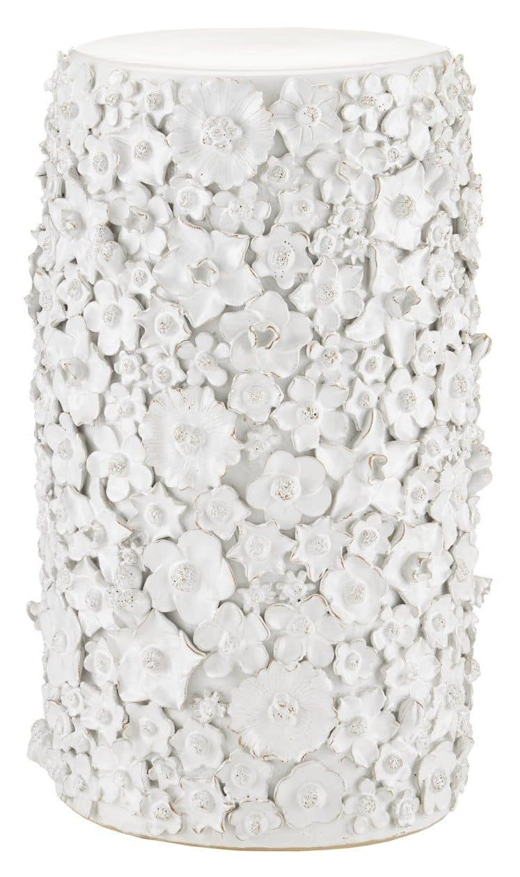 Currey and Company 2000-0038 Jessamine White Accent Table