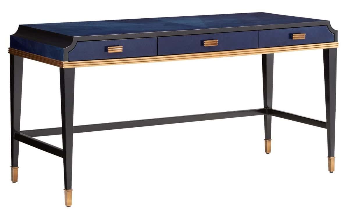 Currey and Company 3000-0208 Kallista Large Blue Desk Currey and Company 3000-0208 Kallista Large Blue Desk
