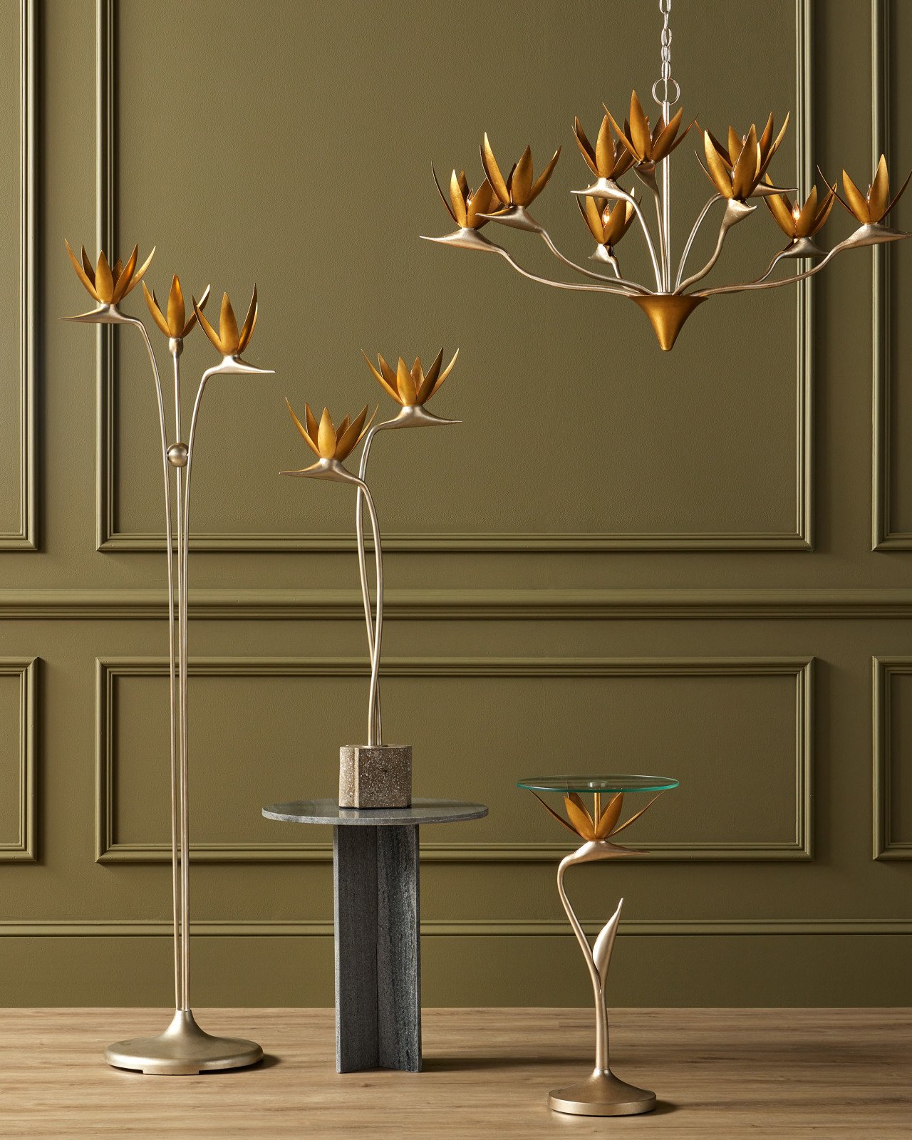 Currey and Company 3000-0221 Harmon Gray Marble Accent Table Currey and Company 3000-0221 Harmon Gray Marble Accent Table