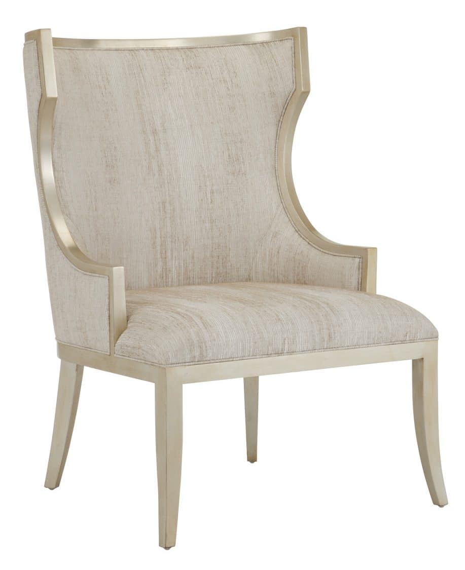 Currey and Company 7000-0642 Garson Silver Armchair Fresh Files Linen