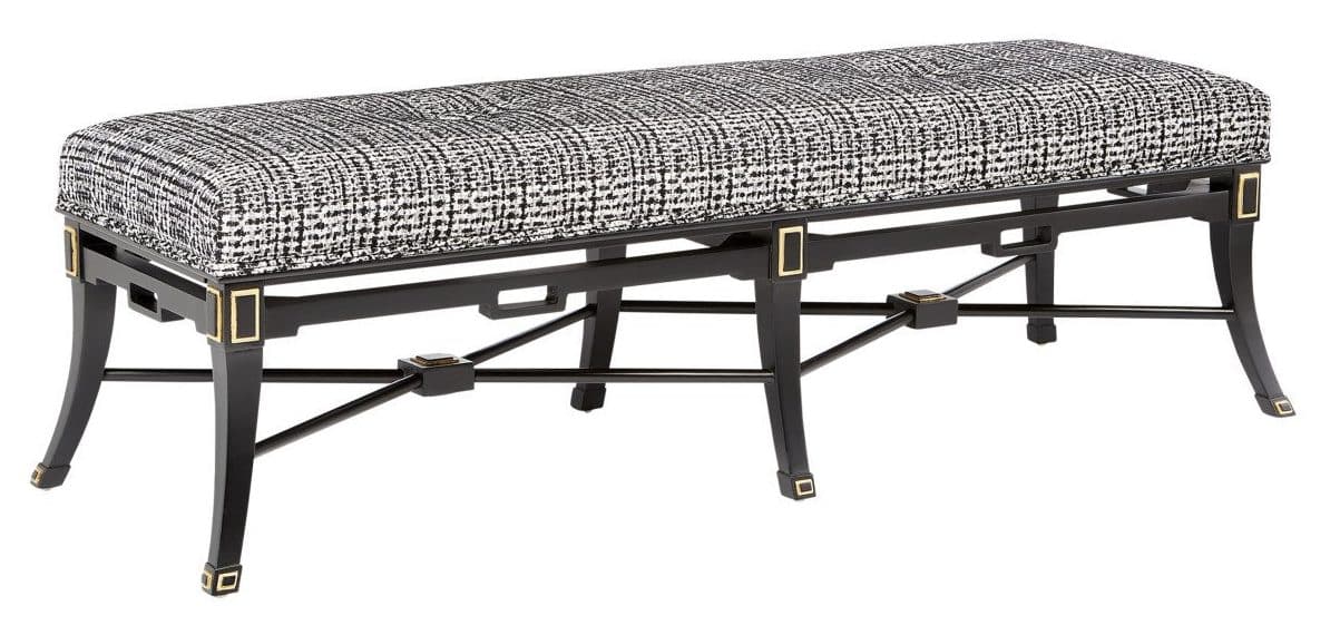 Currey and Company 7000-0492 Scarlett Black Bench Marrazzo Tuxedo Currey and Company 7000-0492 Scarlett Black Bench Marrazzo Tuxedo