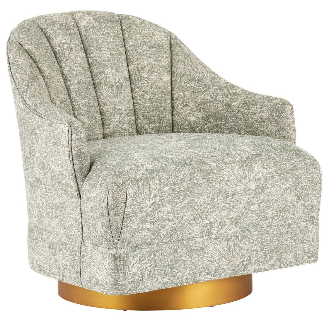 Currey and Company 7000-0742 Inga Swivel Chair Cindaria Celadon